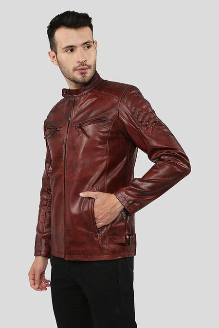 Men's Brown Leather Jacket