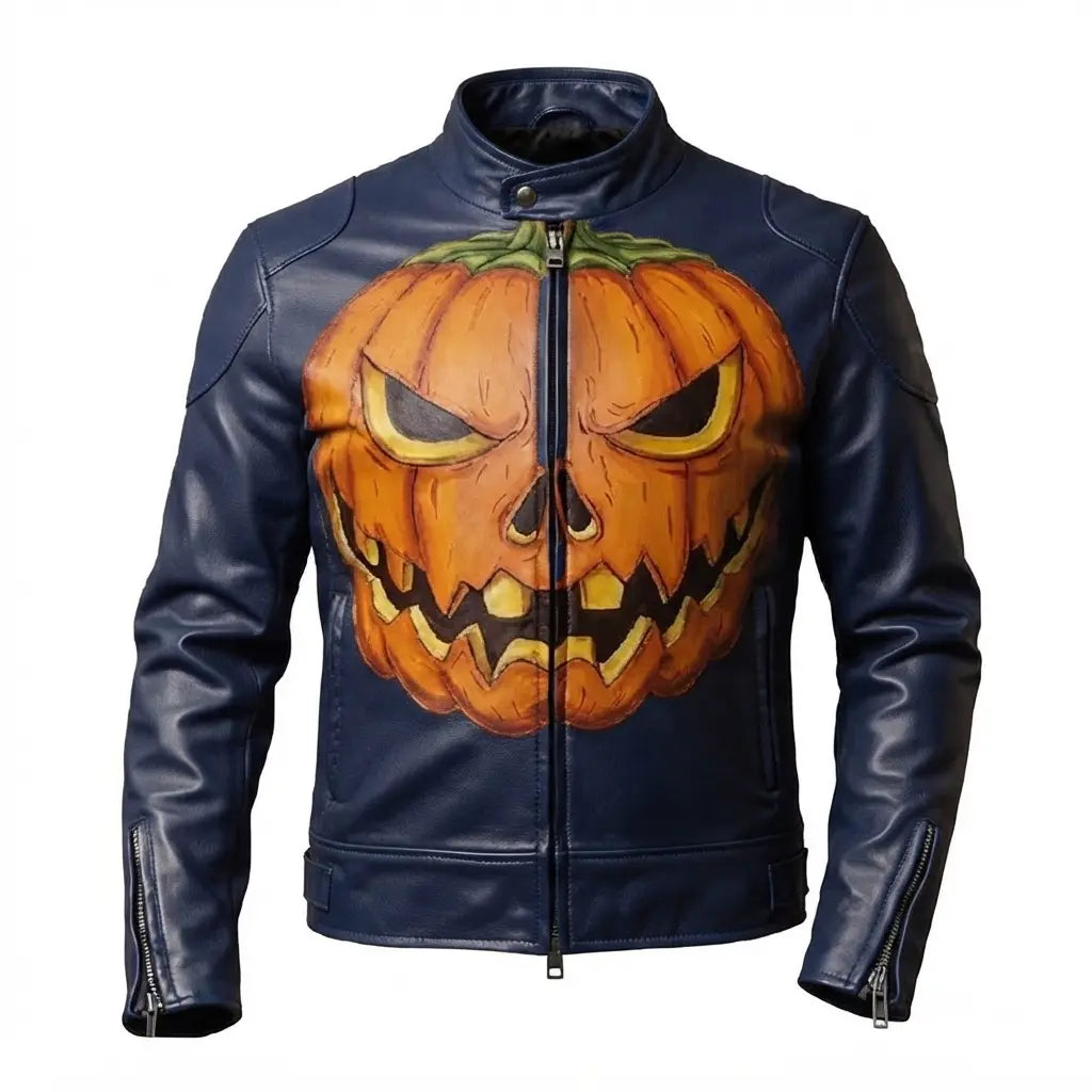 Jack-o’-lantern Men's Leather Jacket