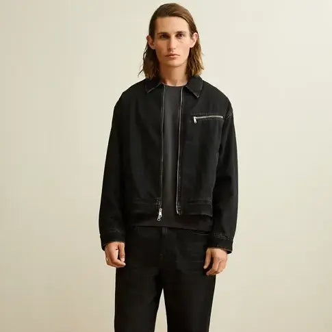 AE x Lamine Yamal Cropped Workwear  Black Jacket
