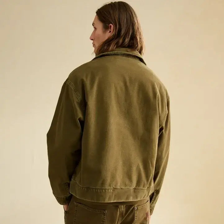 AE x Lamine Yamal Cropped Workwear  Olive Green Jacket