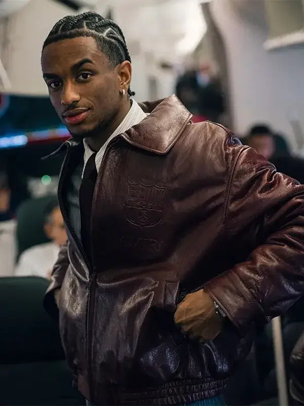 AMIRI Barcelona 26/27 Leather Burgundy Jacket 