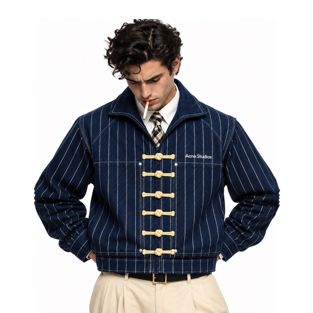 Acne studio Pinstripe Denim Jacket