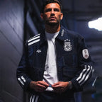 Adidas Argentina World Cup Denim Zipper Navy Blue Jacket