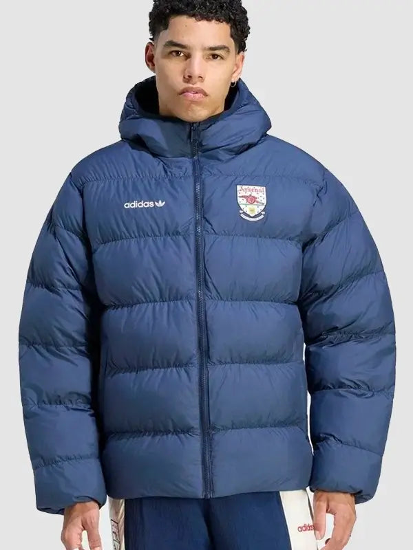 Adidas Arsenal 26/27 EQT Blue Puffer Hooded Jacket
