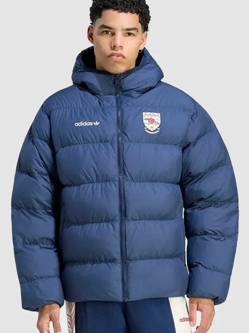 Adidas Arsenal 26/27 EQT Blue Puffer Hooded Jacket