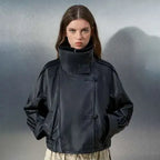 Adidas Asos black leather jacket