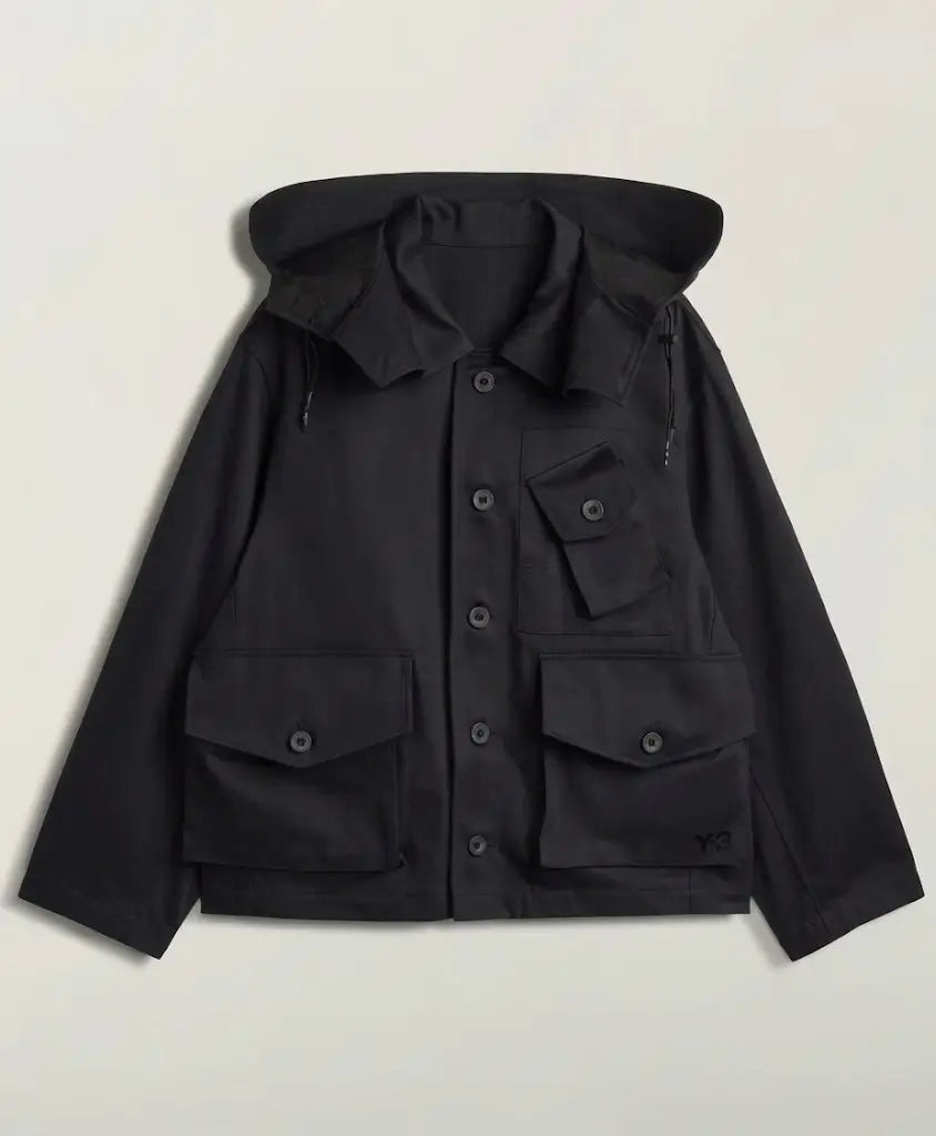Adidas Y-3 Twill Hooded Blouson Black Jacket