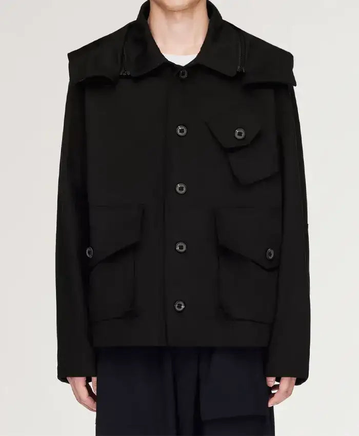 Adidas Y-3 Twill Hooded Blouson Jacket