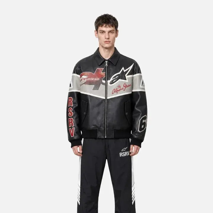 Alpinestars RSRV Varsity Leather Black Jacket