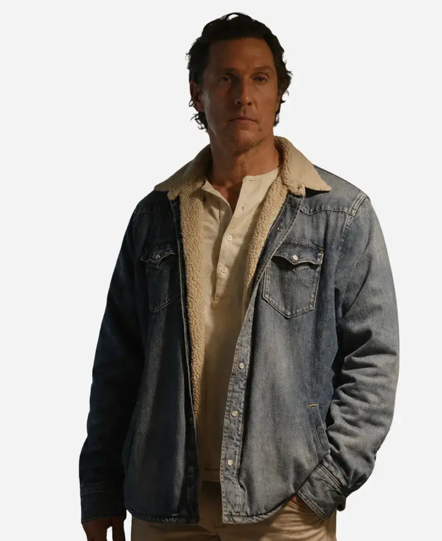 Amziah King Matthew McConaughey Blue Denim Jacket