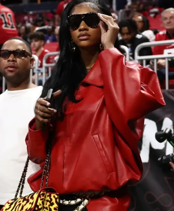 Angel Reese Red Jacket
