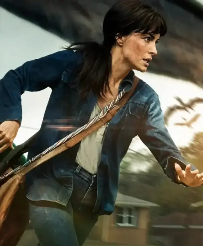 Anne Hathaway The End of Oak Street 2026 Denim Jacket