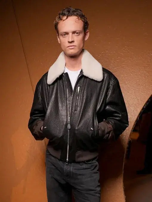Anson Boon Paris Fashion Week Bomber Leather Jacket For Men & Women