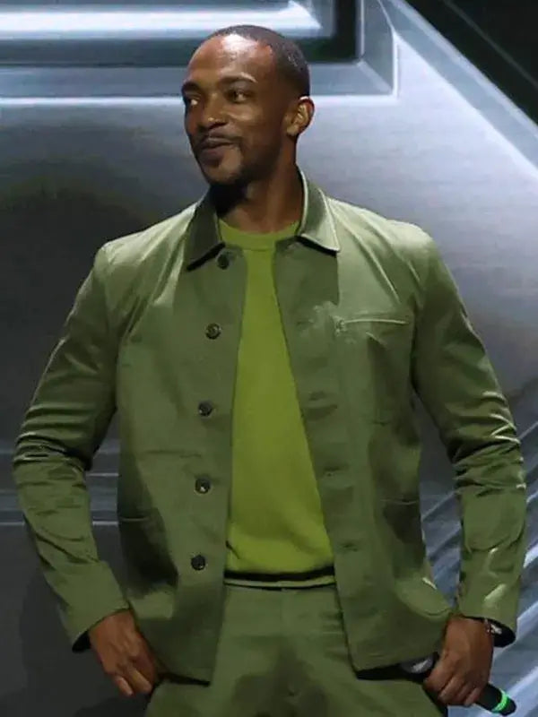 Anthony Mackie Comic Con 2026 Green Jacket