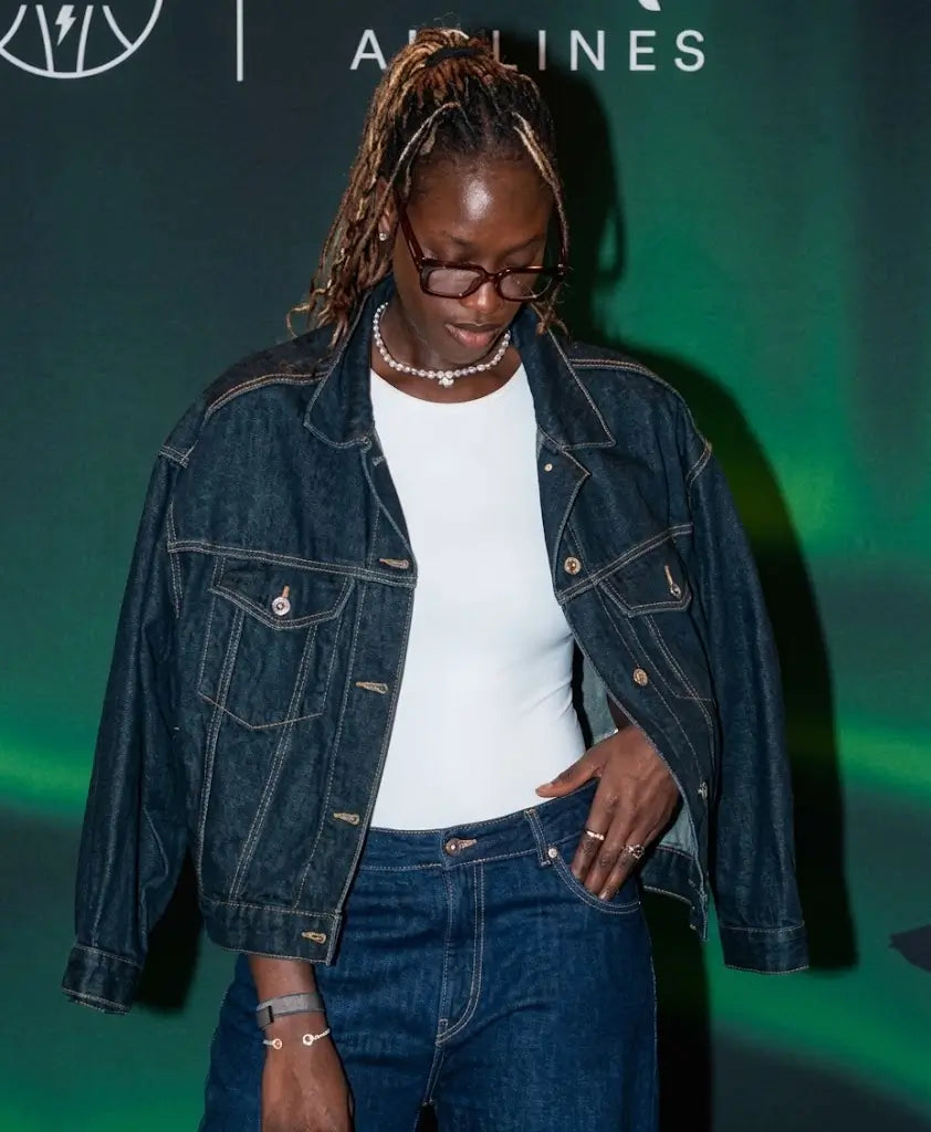 Awa Fam Airlines Event Denim Jacket