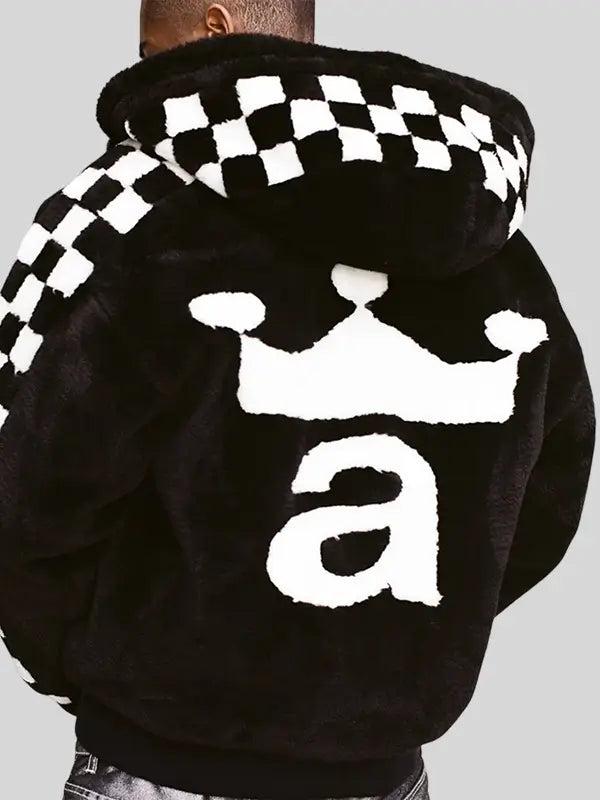 Awake NY Fuzzy Faux-Fur Black Hoodie For Men & Women