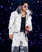 BTS Lima Tour Kim Taehyung White Jacket
