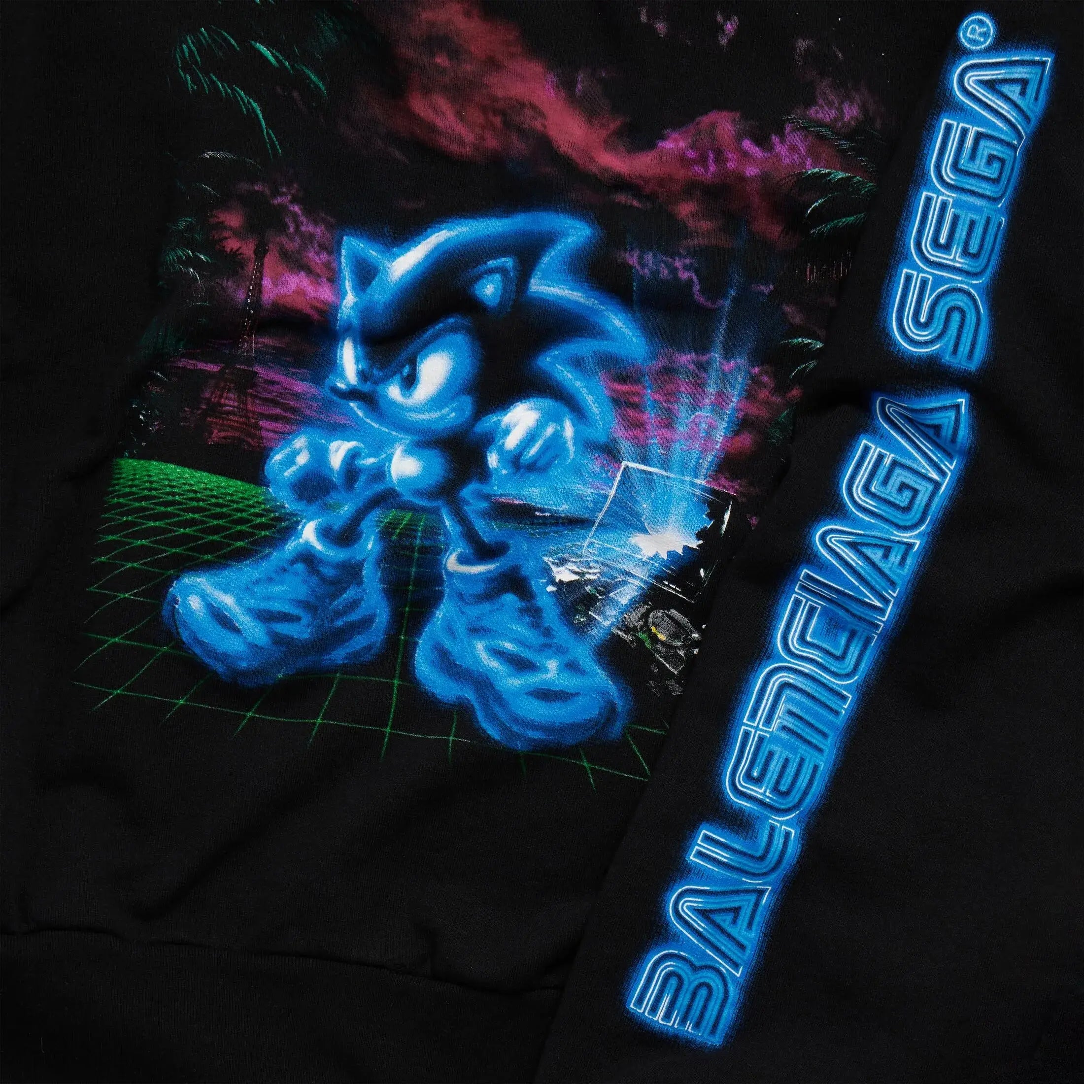 Balenciaga x SEGA Sonic The Hedgehog Oversized Hoodie For Men & Women