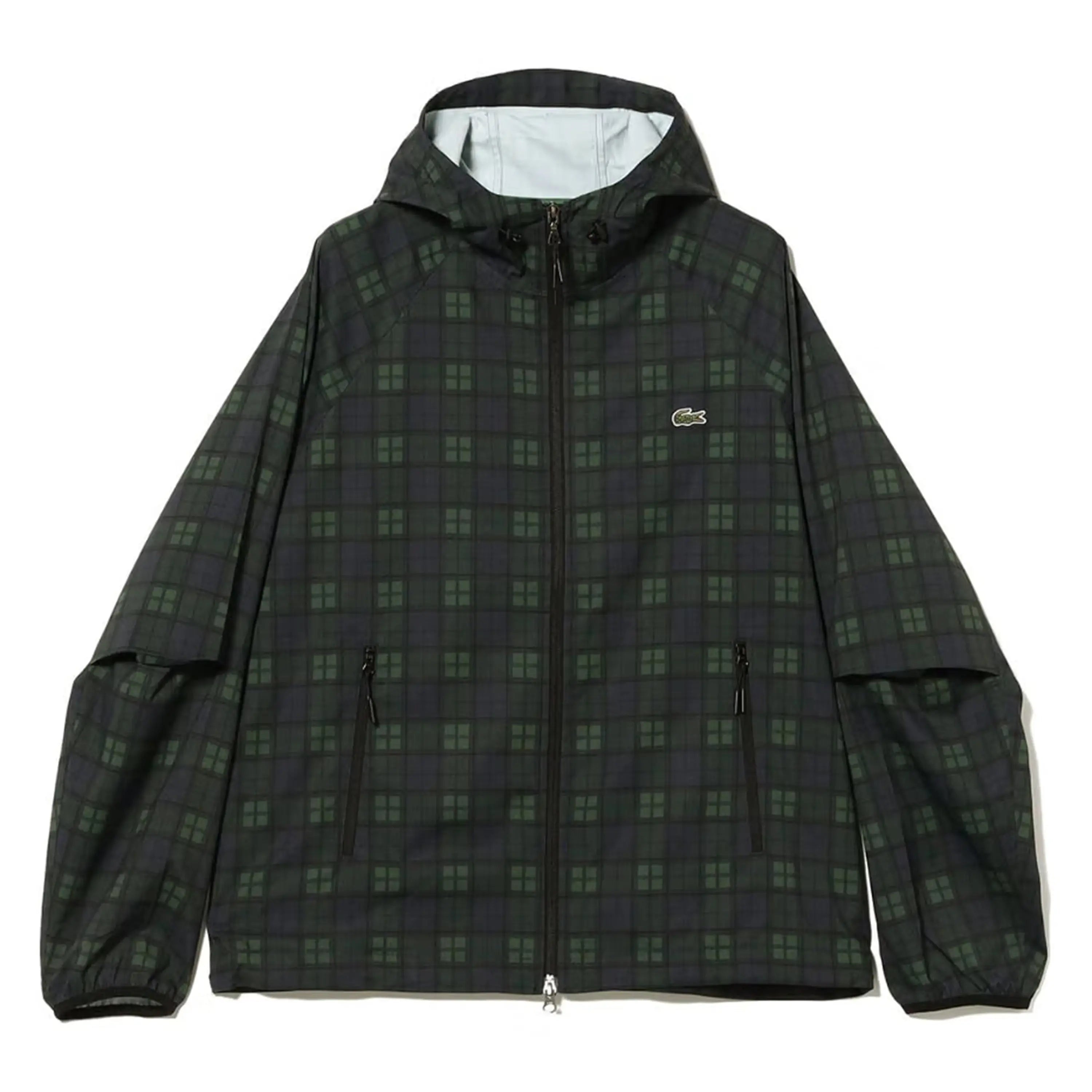 Beams x Lacoste Plaid Hooded Jacket