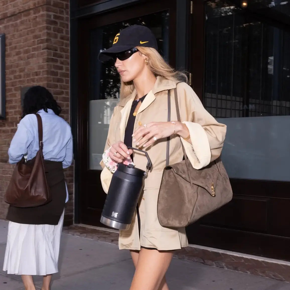 Bella Hadid NYC 2026 Beige Utility Jacket For Women