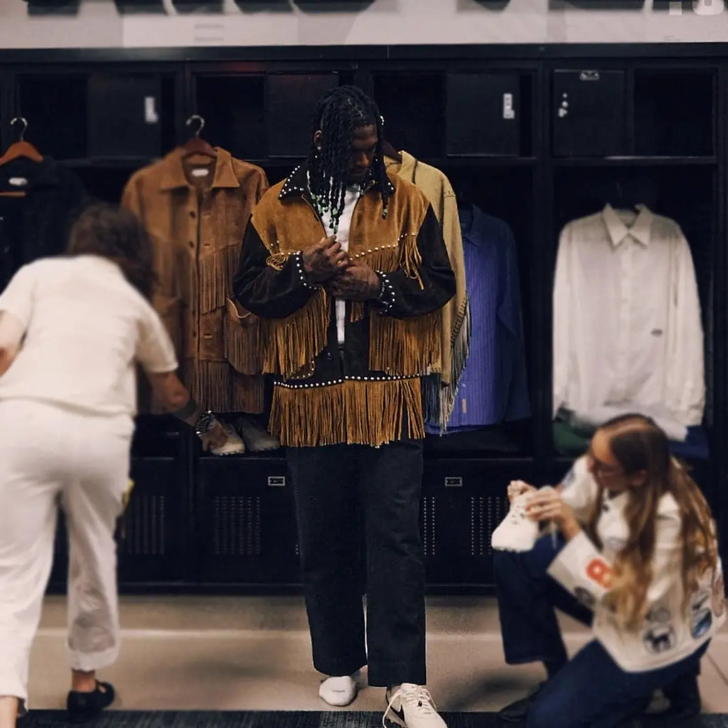 Bode x Nike CeeDee Lamb Fringe Brown & Black Jacket For Men & Women