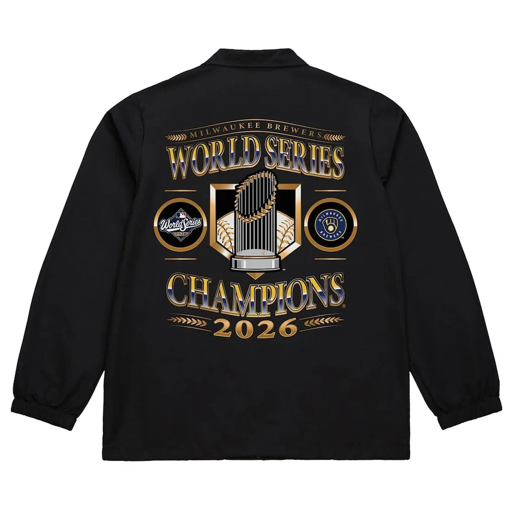 Brewers 2026 World Series Champions Coaches Black Jacket For Men & Women