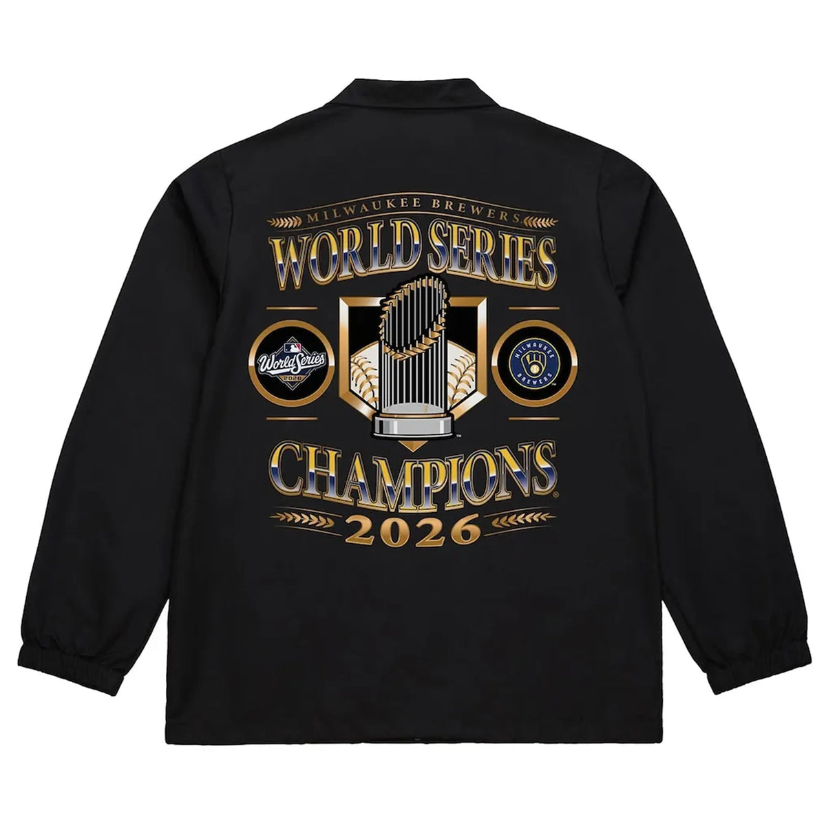 Brewers 2026 World Series Champions Coaches Black Jacket For Men & Women