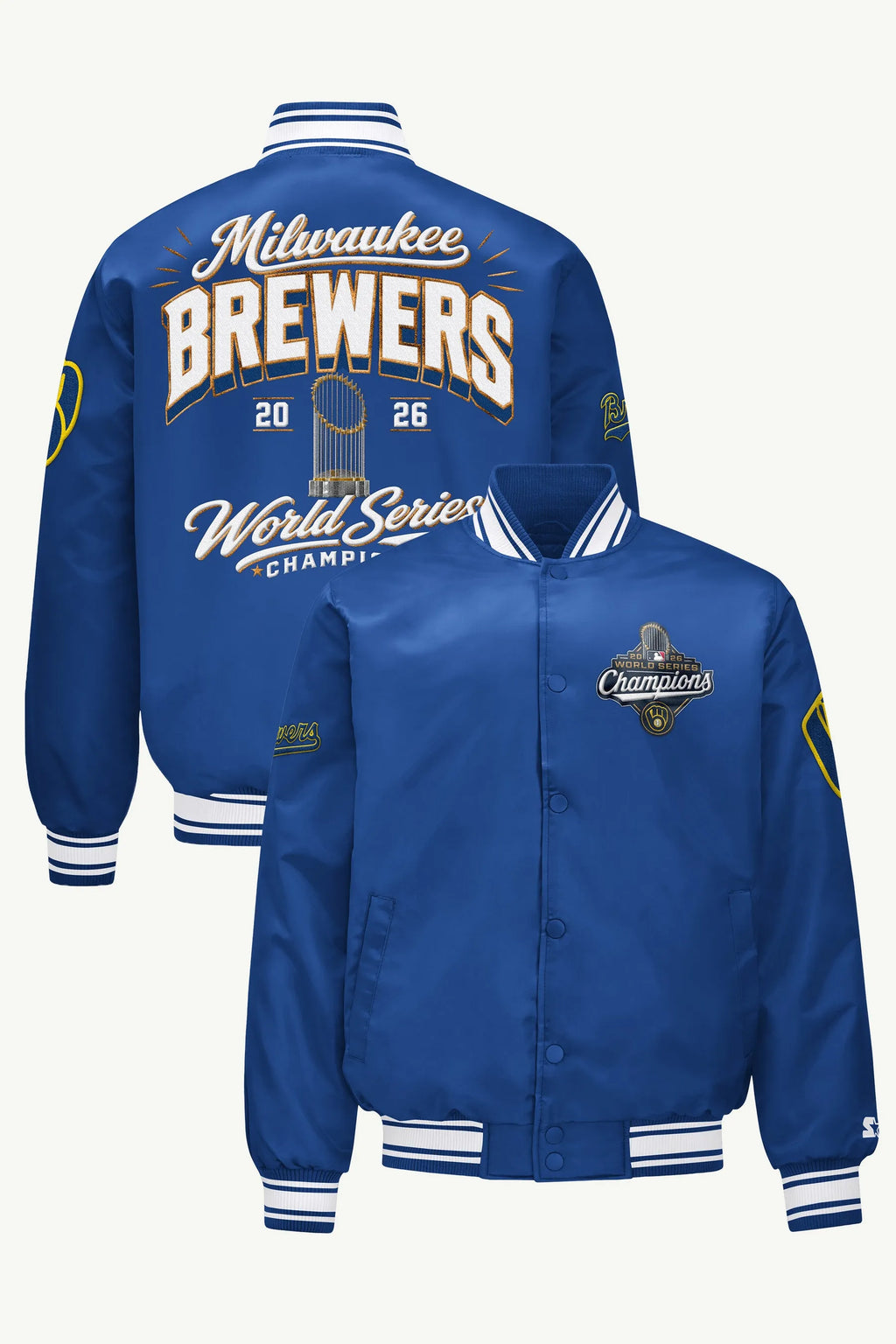 Brewers Starter World Series Champion Satin Jacket