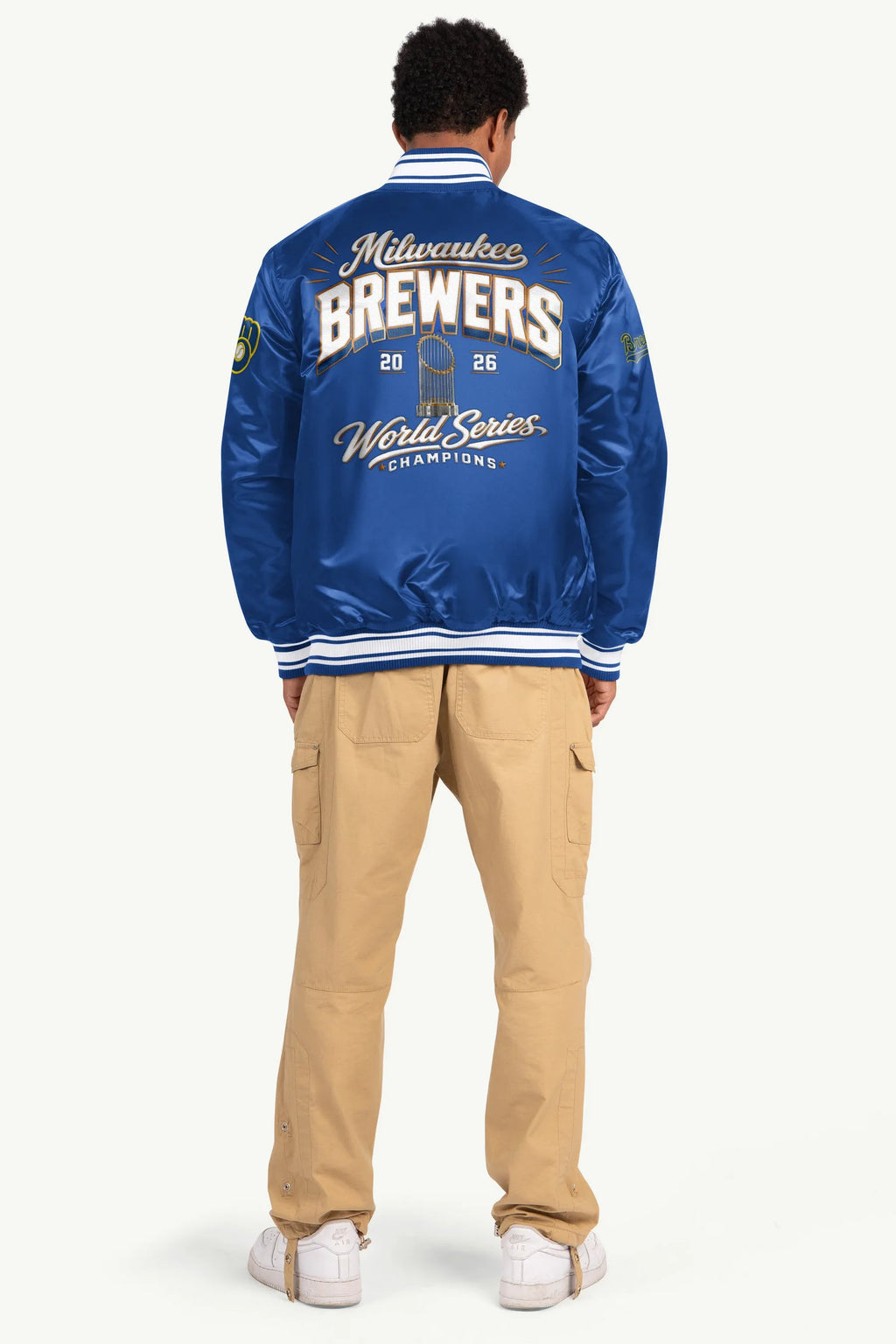 Brewers Starter World Series Champions Blue Satin Jacket For Men & Women