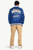 Brewers Starter World Series Champions Blue Satin Jacket For Men & Women