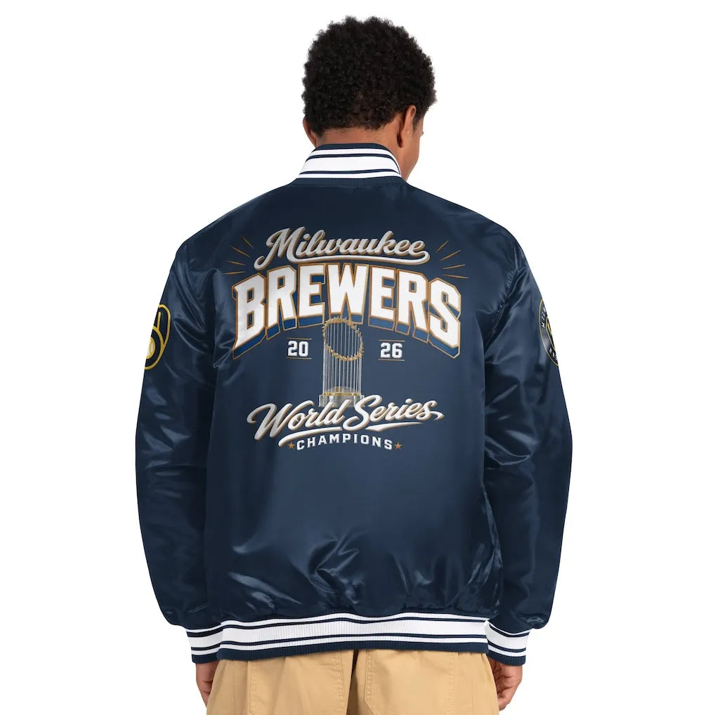 Brewers Starter World Series Champions Satin Jacket For Men & Women