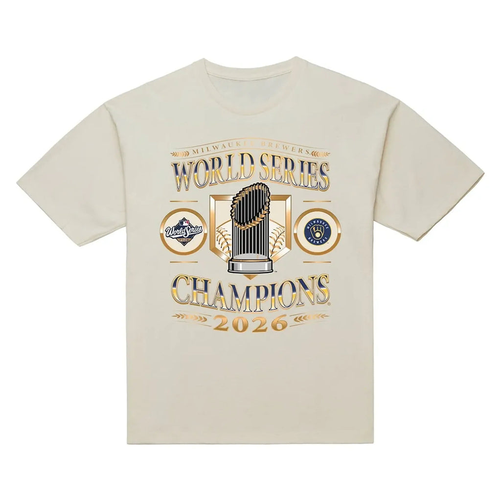 Brewers World Series Champions 2026 Cream T-Shirt