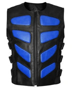 Bug Eye Blue Leather Vest