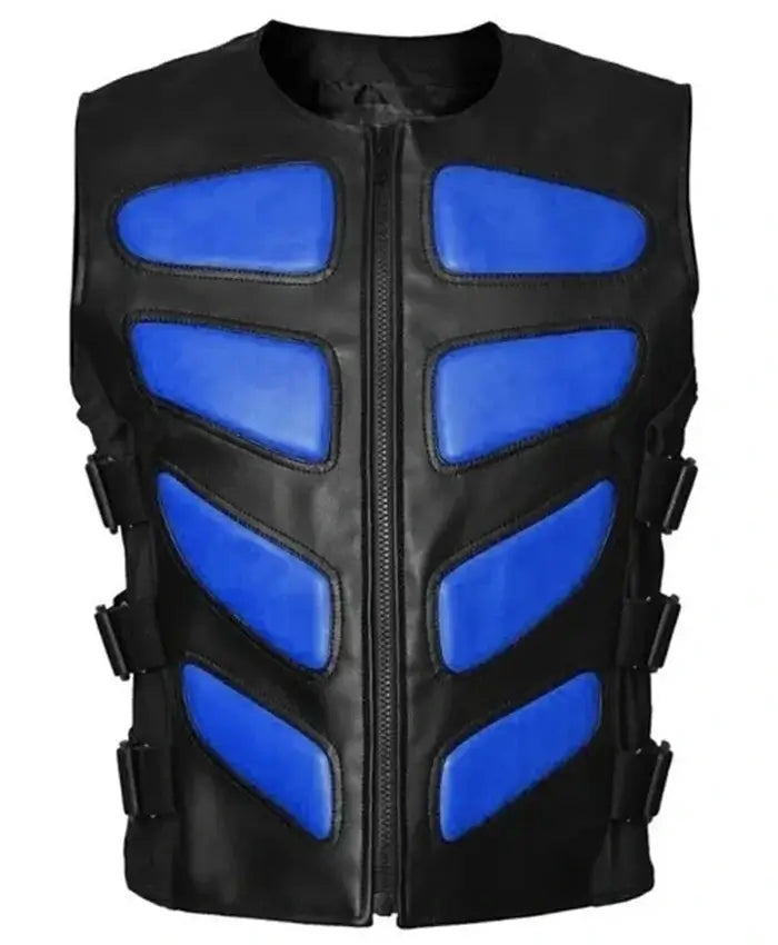 Bug Eye Blue Leather Vest