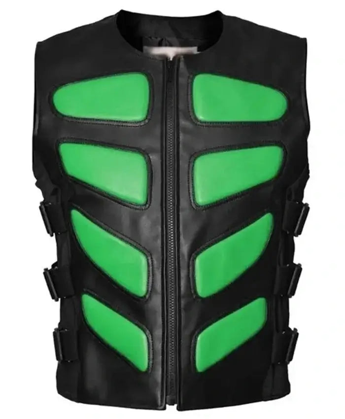 Bug Eye Green Leather Vest