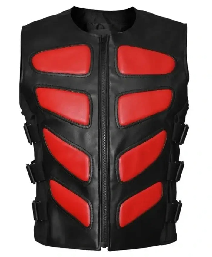 Bug Eye Red Leather Vest