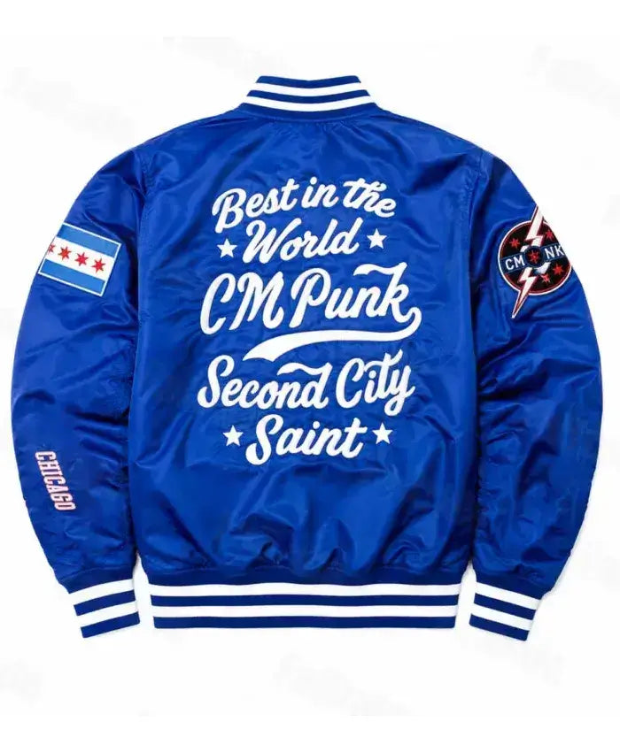 CM Punk Best in the World Blue jacket For Men & Women