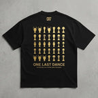 CR7 x Nike one Last Dance Gold Trophy Graphics Black T-Shirt
