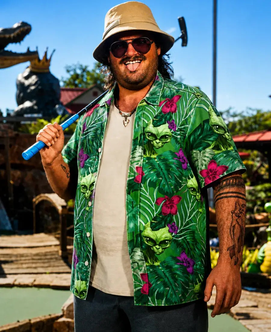 Cal Hampton GTA VI Alien Floral Hawaiian Shirt