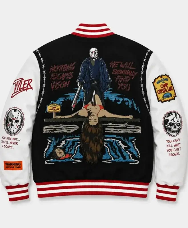Camp Crystal Lake x Jason Voorhees Varsity Jacket For Halloween