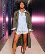 Cassandre Prosper Tunnel Walk Cotton Trench Coat
