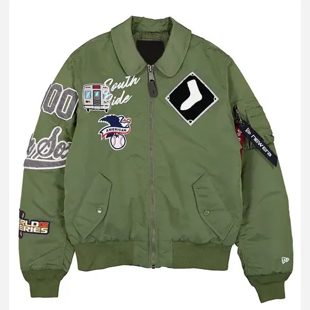 Chicago White Sox x Alpha MA-1 Flight  Green Jacket