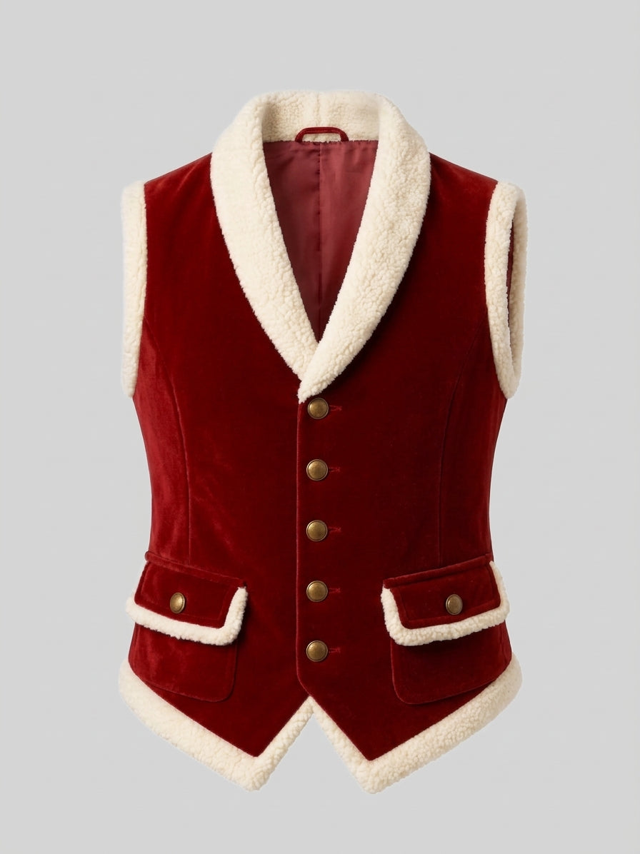 Christmas Santa Red Vest For Men & Women