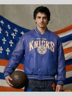 Chrome Hearts New York Knicks blue Varsity Jacket