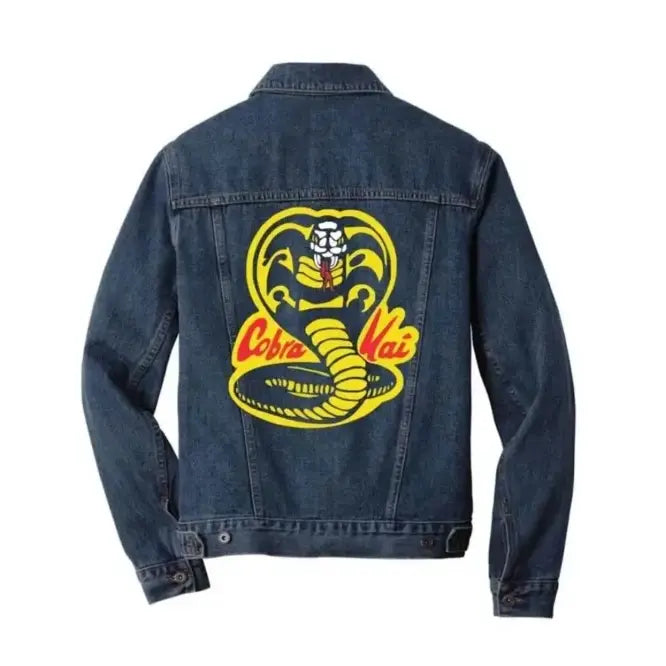 Cobra Kai Snake Logo Denim Blue Jacket