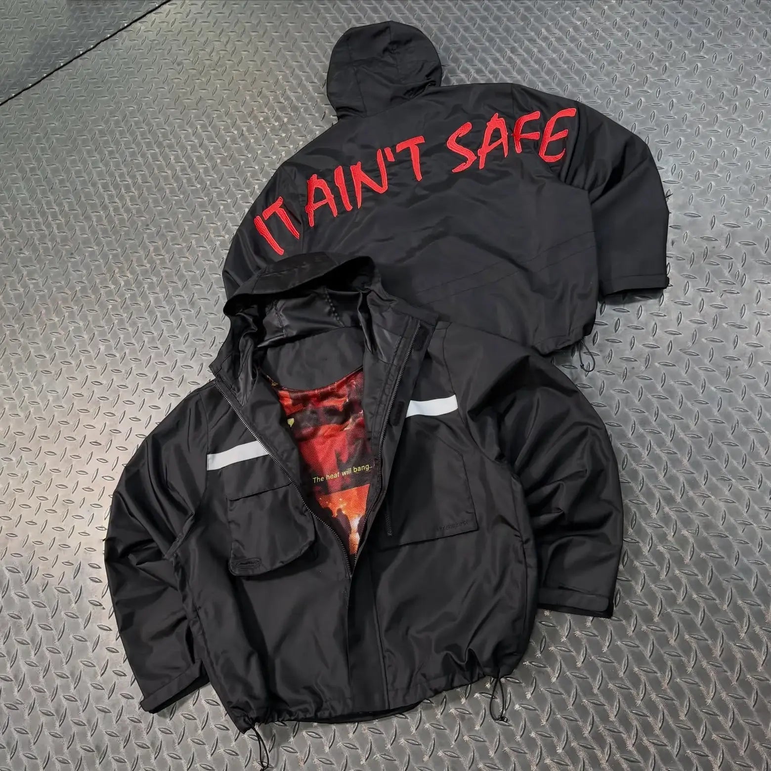 Corteiz x Skepta It Ain't Safe Black Jacket