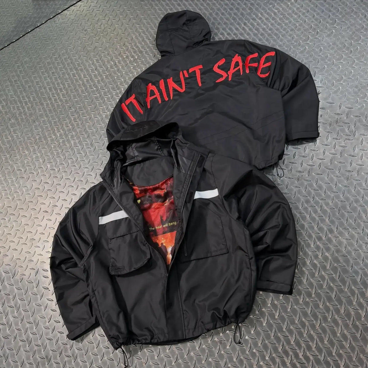 Corteiz x Skepta It Ain't Safe Black Jacket