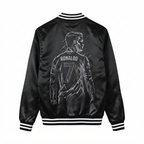 Cr7 Satin Bomber Black Jacket For Men & Women