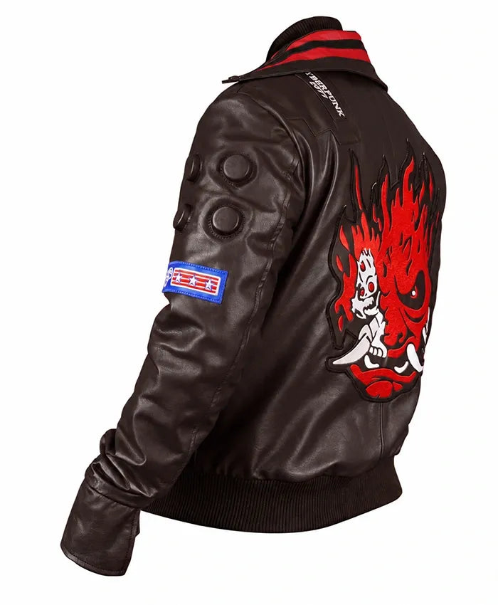 Cyberpunk 2077 Samurai Brown Bomber Jacket