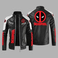 Deadpool Black White Leather Jacket